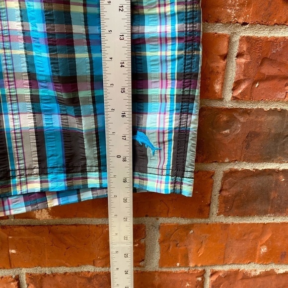 Tommy Bahama Relax Mens XL Blue Plaid Swim Trunks Board Shorts Net - Picture 8 of 9